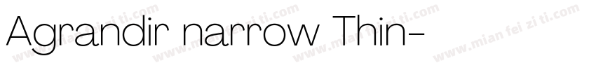 Agrandir narrow Thin字体转换